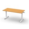 RAPIDLINE BOOST HEIGHT ADJUST FLIP TOP TABLE 1800 X 900 X 725MM BEECH TOP AND WHITE PC FRAME