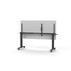 RAPIDLINE BOOST HEIGHT ADJUST FLIP TOP TABLE 1800 X 900 X 725MM WHITE TOP AND BLACK PC FRAME