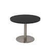 RAPIDLINE ESTILLO ROUND COFFEE TABLE 600 X 755MM BLACK TOP AND STAINLESS STEEL