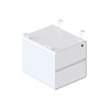 RAPIDLINE DELUXE INFINITY 2 DRAWER HANGING PEDESTAL WHITE MELAMINE FRONTS AND WHITE PC FRAME