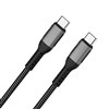 BRAIDED USBC  TO USBC CHARGE CABLE 1M BLACK