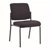 BURO LINDIS 4 LEG CHAIR BLACK POWDERCOAT FRAME NO ARMS JETT BLACK