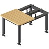 RAPIDLINE LOCKER SEAT AND STAND 610MM BANK OF 2 TEAKBLACK