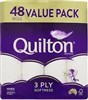 QUILTON TOILET TISSUE PAPER VALUE PACK 3PLY 180 SHEET WHITE PACK OF 48