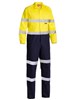 BISLEY BC6357T HI VIS COTTON DRILL COVERALL WITH REFLECTIVE TAPE YELLOWNAVY  SIZE 82R