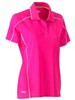 BISLEY WOMENS COOL MESH POLO WITH REFLECTIVE PIPING  PINK  SIZE 10