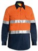 BISLEY BS6696T HIVIS LIGHTWEIGHT COTTON DRILL SHIRT WITH REFLECTIVE TAPE  ORANGENAVY  SIZE 6XL