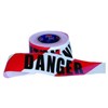 BARRICADE TAPE 100M X 75MM  DANGER PRINT REDWHITE