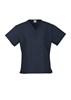 BIZ COLLECTION WOMENS CLASSIC SCRUB TOP  NAVY  SIZE MEDIUM