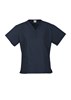 BIZ COLLECTION WOMENS CLASSIC SCRUB TOP  NAVY  SIZE XL