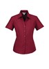 BIZ COLLECTION LADIES PLAIN OASIS SHORT SLEEVE SHIRT  CHERRY  SIZE 14