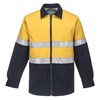 BLUEY HIVIS WOOL BLEND CONTRAST WORK JACKET  YELLOWNAVY  SIZE LARGE