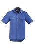 SYZMIK MENS OUTDOOR RIPSTOP SHORT SLEEVE SHIRT  BLUE  SIZE LARGE