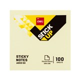 DELI STICK UP REPOSITIONAL NOTES 76 X 76MM YELLOW PACK 12