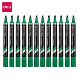 DELI THINK PERMANENT MARKER CHISEL TIP 5MM GREEN BOX 12