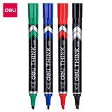 DELI THINK PERMANENT MARKER CHISEL TIP ASSORTED 4 PACK