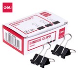 DELI FOLDBACK CLIP 19MM BLACK BOX 12