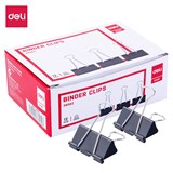 DELI FOLDBACK CLIP 41MM BLACK BOX 12