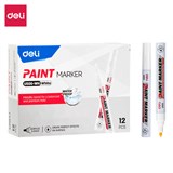 DELI PAINT MARKER BULLET 2MM WHITE BOX 12