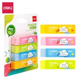 DELI COMIKO BRIGHT COLOURS PVC ERASER