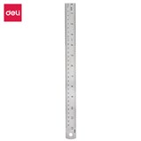 DELI STAINLESS STEEL RULER IMPERIALMETRIC 30CM