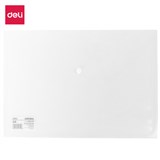 DELI A4 DOCUMENT WALLET WITH BUTTON CLEAR PACK 12