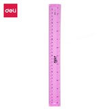 DELI ECO PVC FLEXIBLE RULER 30CM RED