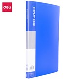 DELI DISPLAY BOOK NONREFILABLE SPINE 20 POCKET A4 BLUE
