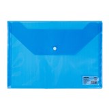 DELI DOCULOPE WALLET BUTTON CLOSURE PP A4 BLUE
