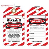 Personal Danger Tags  Pk100  Tear Proof  cw Eyelet  String