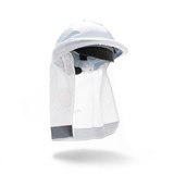MOONDYNE ELASTIC HARD HAT NECK FLAP  WHITE