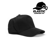 MOONDYNE ELASTIC FIT 5 PANEL HAT  BLACK  SIZE LXL