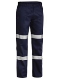BISLEY BP6003T COTTON DRILL WORK PANTS WITH BIOMOTION TAPE  NAVY  SIZE 77R