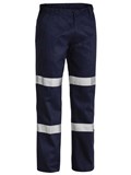 BISLEY BP6003T COTTON DRILL WORK PANTS WITH BIOMOTION TAPE  NAVY  SIZE 87R