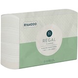REGAL CLASSIC SLIMLINE INTERLEAVED HAND TOWEL 1PLY 220 X 225MM 250 SHEET CARTON 16