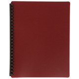 DISPLAY BOOK REFILLABLE 20 POCKET A4 MAROON