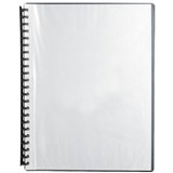 DISPLAY BOOK REFILLABLE 20 POCKET A4 CLEAR INSERT FRONT  BLACK BACK