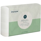 REGAL INTERLEAVED ULTRASLIM HAND TOWEL 220 X 230MM 150 SHEETS CARTON 16