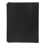 DISPLAY BOOK REFILLABLE 20 POCKET A4 BLACK