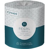 REGAL PREMIUM TOILET TISSUE ROLL WRAPPED 2PLY 400 SHEET WHITE PACK 48