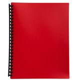 DISPLAY BOOK REFILLABLE 20 POCKET A4 RED