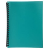 DISPLAY BOOK REFILLABLE 20 POCKET A4 GREEN