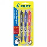 PILOT 07MM FRIXION BALL MEDIUM CLASSIC COLOURS BLACKBLUERED PK3