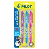 PILOT 07MM FRIXION BALL MEDIUM FUN COLOURS PINKVIOLETLIGHT BLUE PK3