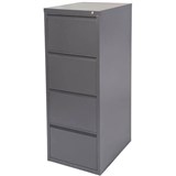 USED FILING CABINET 4 DRAWER 475 X 600 X 1320MM SILVER NONRETURNABLE