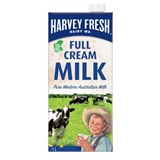 HARVEY FRESH FULL CREAM UHT MILK 1 LITRE CARTON 12