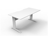 DELUXE RAPID SPAN STRAIGHT DESK WITH METAL MODESTY PANEL 1800 X 750 X 730MM WHITE BASEWHITE TOP