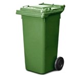 120L WHEELIE BIN WITH LID  GREEN