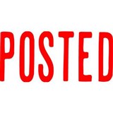 XSTAMPER CXBN 1047 PREINKED MESSAGE STAMP POSTED 42 X 13MM RED