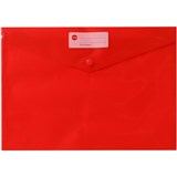 MARBIG DOCULOPE WALLET BUTTON CLOSURE A4 RED